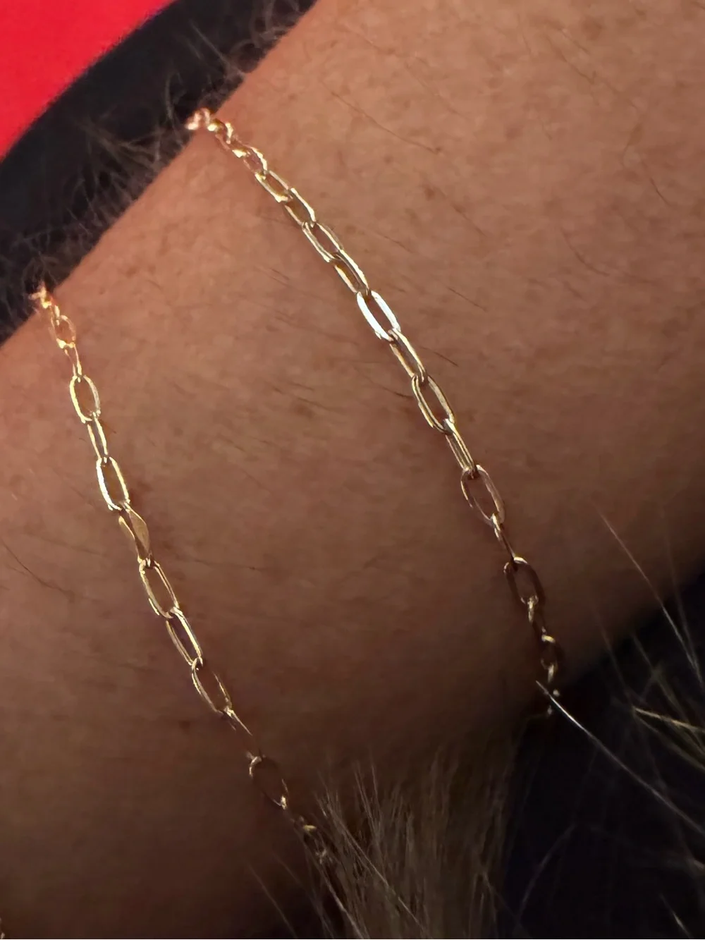 BRAND NEW 8” 2mm 10k SOLID YELLOW Gold Paperclip Chain Bracelet